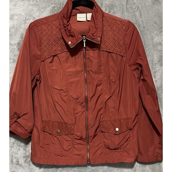 Chico's Jackets & Blazers - Zenergy Chicos Rain Jacket Windbreaker Lightweight Size 0 Small  Zip Front